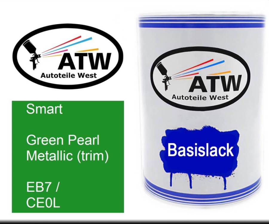 Smart, Green Pearl Metallic (trim), EB7 / CE0L: 500ml Lackdose, von ATW Autoteile West.